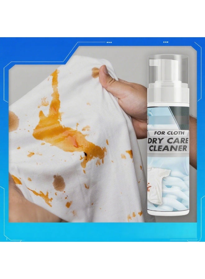 Stain Remover, Dry Stain Remover for Clothes, Ink Oil Stain Remover for Fabric Clothes, Removes Deely Ingrained Marks, Foam Dry Cleaning Agent for Down Coats, Dry Foam Cleaner (200ml) - Image 1